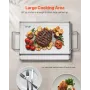 Stainless Steel Griddle, 17x13 inch Universal Flat Top Rectangular Plate, Gas Grill Griddle for BBQ Grill, Teppanyaki, Portable 