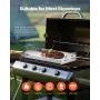 17x13 i flad top bageplade rustfrit stål universal bbq grill