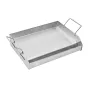 Stainless Steel Griddle, 17x13 inch Universal Flat Top Rectangular Plate, Gas Grill Griddle for BBQ Grill, Teppanyaki, Portable 