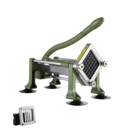 Fransk Fry Cutter Rustfrit stål kartoffelgrøntsager skiver chopper m/ blad