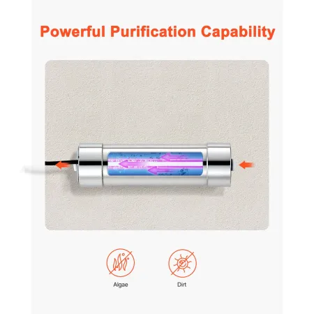 220V 8W UV Water Purifier 1GPM Ultraviolet Vand Purifier Filter