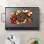 Carbon Steel Griddle, 24x16 inch Universal Flat Top Rectangular Plate, Gas Grill Griddle for BBQ Grill, Teppanyaki, Portable Fam