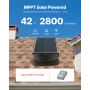 Solcelledrevet loftsudsugningsventilator 42W med smart