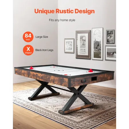 214 cm Air Hockey Table Air Powered Arcade Table Electronic