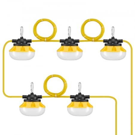 50FT Construction String Work Lights 50W 5000LM Connectable Waterproof