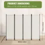 Room Divider, 4 Panel Room Dividers and Folding Privacy Screens, Fabric Partition Room Dividers for Office, Bedroom, Dining Room