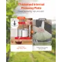 0.8 Gal/3L Fruit Wine Press, 2 Stainless Steel Barrels, Manual Juice Maker, Cider Apple Grape Tincture Honey Olive Oil Making Pr