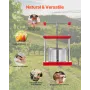 0.8 Gal/3L Fruit Wine Press, 2 Stainless Steel Barrels, Manual Juice Maker, Cider Apple Grape Tincture Honey Olive Oil Making Pr