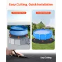 18ft Round Pool Liner Pad, Pool Liner Pad for Above Ground Swimming Pools, Pool-Mat Prevents Punctures, Recycled Geotextile Mate