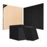 Acoustic Foam Panels 48 Pack 12 x 12 x 1 in Adhesive for Wall Ceiling
