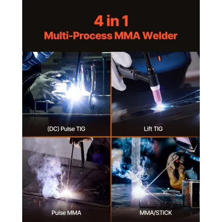 Tig Welder 4-in-1 Welding Machine Pulse MMA Lift Stick IGBT