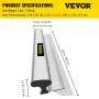 Drywall Skimming Blade, 40inch Smoothing Knock-Down Knife, Stainless Steel Putty Knife Finishing Tool, High-Impact End Caps for 