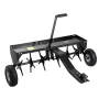 Tow Behind Plug Aerator, 40-Inch Tow Behind Lawn Plug Aerator with Universal Hitch, Pull Behind Aerator with Iron Spikes Alterna