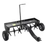 Tow Behind Plug Aerator, 40-Inch Tow Behind Lawn Plug Aerator with Universal Hitch, Pull Behind Aerator with Iron Spikes Alterna