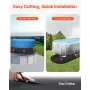 12x24 ft oval poolforingspude til overjordisk pools tunge
