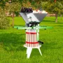 1.8 Gal/7L Fruit and Apple Crusher, Large Manual Grinder, Stainless Steel Fruit Scratter Pulper for Wine Cider Apple Grape Press