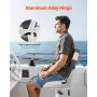 Boat Seat, High Backrest, Folding Fishing Boat Seat with Thickened Sponge Cushion & Waterproof PVC Leather, Aluminum Alloy Hinge