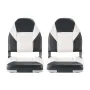 Boat Seat, High Backrest, Folding Fishing Boat Seat with Thickened Sponge Cushion & Waterproof PVC Leather, Aluminum Alloy Hinge