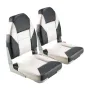 Boat Seat, High Backrest, Folding Fishing Boat Seat with Thickened Sponge Cushion & Waterproof PVC Leather, Aluminum Alloy Hinge