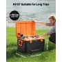 Portable Cooler, 63 QT Hard Cooler with Ice Retention, Heavy-Duty Handles and Cup Holder, Lightweight Rigid Material Insulated P