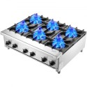 Commercial Gas Range Stove 6 Burners Countertop Cooking Hot Plate Kitchen