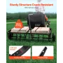 Tow Behind Plug Aerator, 48-Inch Tow Behind Lawn Plug Aerator with Universal Hitch, Pull Behind Aerator with Iron Spikes Alterna