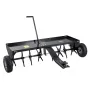 Tow Behind Plug Aerator, 48-Inch Tow Behind Lawn Plug Aerator with Universal Hitch, Pull Behind Aerator with Iron Spikes Alterna