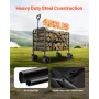 Double Decker Wagon Collapsible, 400L Heavy Duty Folding Wagon Cart, Extended Long Garden Cart with All-Terrain Wheels, Support 