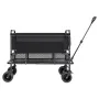 Double Decker Wagon Collapsible, 400L Heavy Duty Folding Wagon Cart, Extended Long Garden Cart with All-Terrain Wheels, Support 