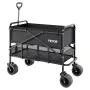 Double Decker Wagon Collapsible, 400L Heavy Duty Folding Wagon Cart, Extended Long Garden Cart with All-Terrain Wheels, Support 