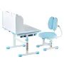 Kids Study Chair and Desk Set, Study Desk and Chair for Kids with Bookshelf & Storage Drawer, Adjustable Height & 0-40° Tilted D