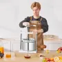 1.45 Gal/5L Fruit Wine Press, 2 Stainless Steel Barrels, Manual Juice Maker, Cider Apple Grape Tincture Honey Olive Oil Making P