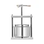 1.45 Gal/5L Fruit Wine Press, 2 Stainless Steel Barrels, Manual Juice Maker, Cider Apple Grape Tincture Honey Olive Oil Making P