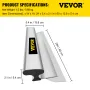 Drywall Skimming Blade, 24inch Smoothing Knock-Down Knife, Stainless Steel Putty Knife Finishing Tool, High-Impact End Caps for 