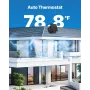 Roof Attic Exhaust Fan, 35W Smart Solar Roof Ventilation Fan Auto Temperature Control, 2400 CFM Airflow Built-in Brushless DC Mo