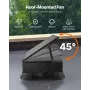 Roof Attic Exhaust Fan, 35W Smart Solar Roof Ventilation Fan Auto Temperature Control, 2400 CFM Airflow Built-in Brushless DC Mo