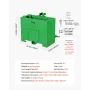 Ballast Box, 3-Point Category 1 Tractor Ballast of 800lbs Capacity, for 2 Inch Hitch Receiver, Heavy-Duty Steel 4.3 ft³ Large Vo