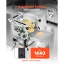 Electric Tortilla Maker, Automatic Corn Tortilla Making Machine with Non-Stick Coating and Two Molds(4 in + 6 in), Electric Chap