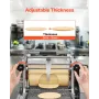 Electric Tortilla Maker, Automatic Corn Tortilla Making Machine with Non-Stick Coating and Two Molds(4 in + 6 in), Electric Chap
