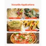 Electric Tortilla Maker, Automatic Corn Tortilla Making Machine with Non-Stick Coating and Two Molds(4 in + 6 in), Electric Chap