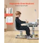 Kids Study Chair and Desk Set, Study Desk and Chair for Kids with Table Lamp, Adjustable Height & 0-40° Tilted Desktop Kids Desk