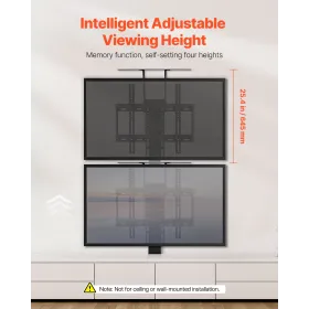 Motorized TV Lift Stand Mount Bracket 132 lbs Load with Remote Control