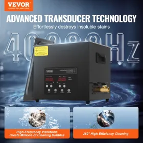 Trasonic Cleaner Rengøringsmaskine med kurvvarmer og timer 240W