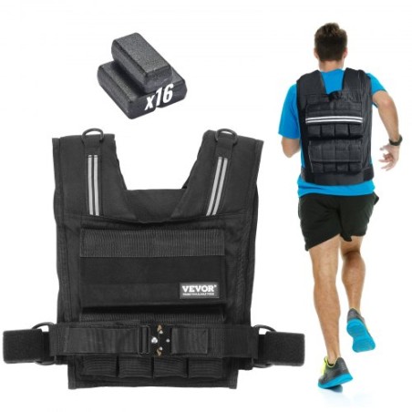 35lb Adjustable Weighted Vest for Men Women Strength Training Running