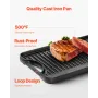 20x10 i reversibel grillbageplade Forkastet BBQ pan støbejern