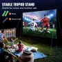 Udendørs filmskærm m/ stand, 150 "bærbar filmskærm, 16: 9 HD