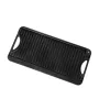 Reversible Grill/Griddle, 20x10 inch Pre-Seasoned Cast Iron Griddle, Portable Rectangular Pan with Handle, Family Cookware for I