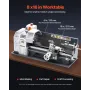 Metal Lathe, 203 x 406 mm(8 x 16 in), 550W Benchtop Lathe Machine, 0-2500 RPM Variable Speed, with 0.0076 mm(0.0003 in) Spindle 