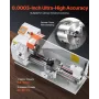 Metal Lathe, 203 x 406 mm(8 x 16 in), 550W Benchtop Lathe Machine, 0-2500 RPM Variable Speed, with 0.0076 mm(0.0003 in) Spindle 