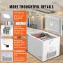 Chest Freezer 12.8 cu.ft / 345 L Large Deep Freezer & 4 Removable Baskets